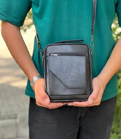 کیف دوشی چرم مدل کج