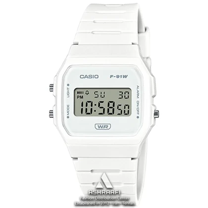 ساعت کاسیو دیجیتالی سفید Casio F-91WB-7AD