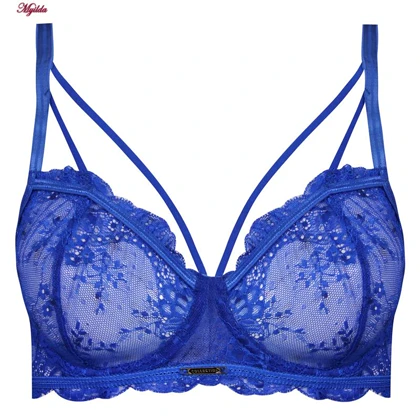 ست شورت و سوتین زنانه گیپور فانتزی نانسی آبی کد 4691-8585