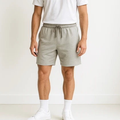 شلوارک مردانه دورس دو نخ لاکرا ملانژ