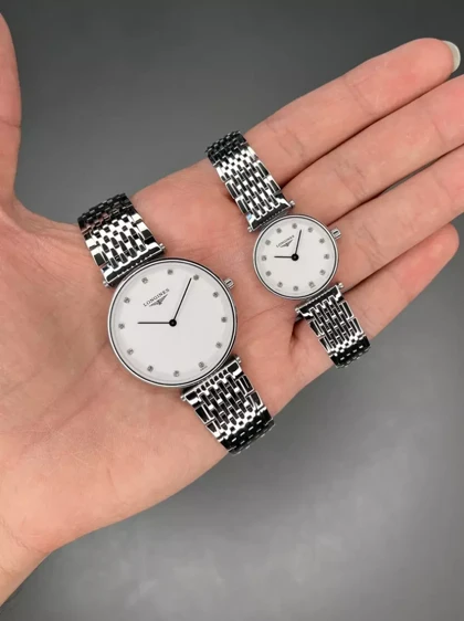 ساعت مچی لونژین ست بند سیلور صفحه سفید Longines