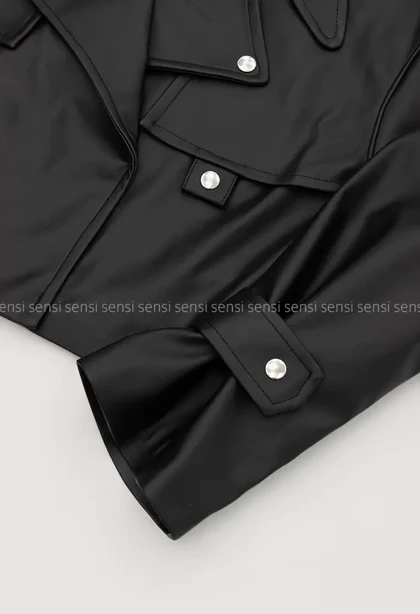 بایکر کوتاه چرم آستر دارکد1004319