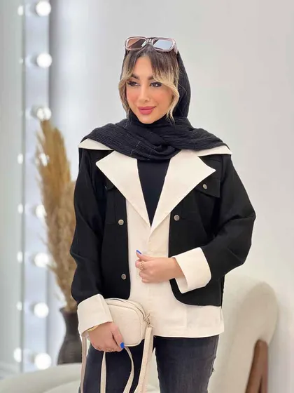 کت ترکیبی لمه دار