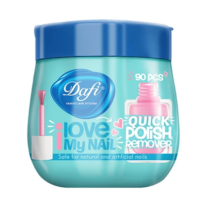 دستمال مرطوب پاک‌کننده لاک ناخن دافی مناسب انواع پوست حاوی مواد مرطوب‌کننده 208 گرم