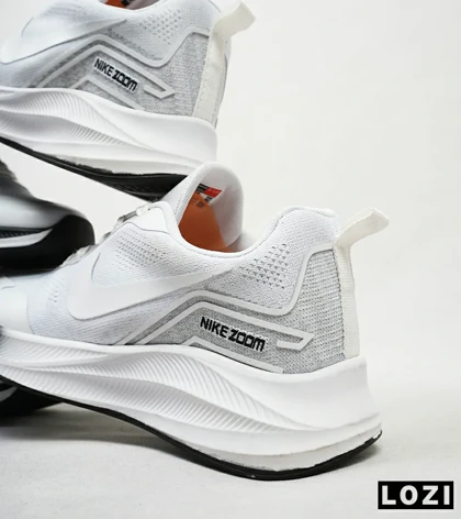 کفش کتانی بزرگ پا سفید مشکی Nike air zoom