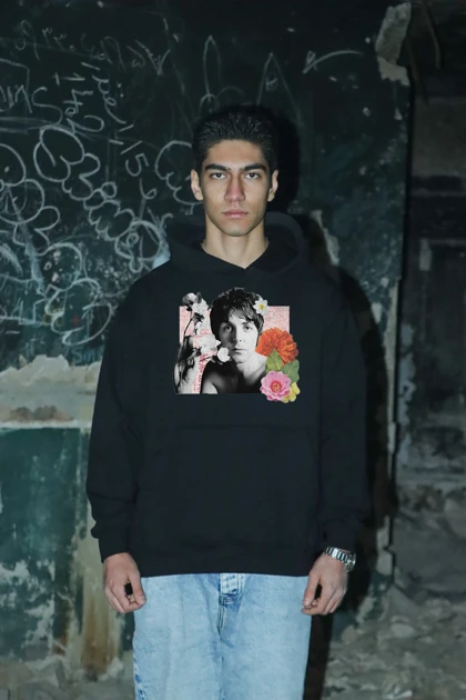 هودی مشکی اسپرت طرح The Beatles 2 - فواصل