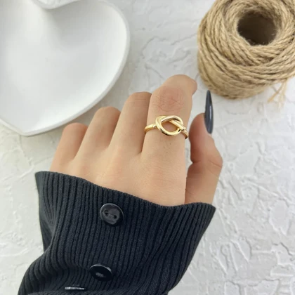 انگشتر زنانه ژوپینگ طرح گره ظریف