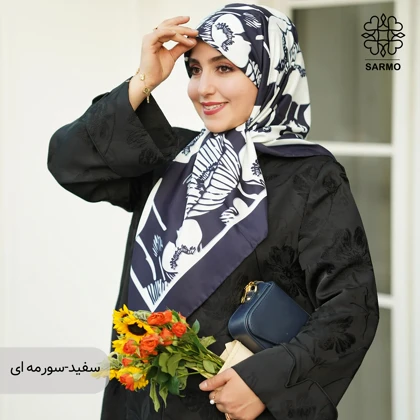 روسری ابریشم توییل گلباران
