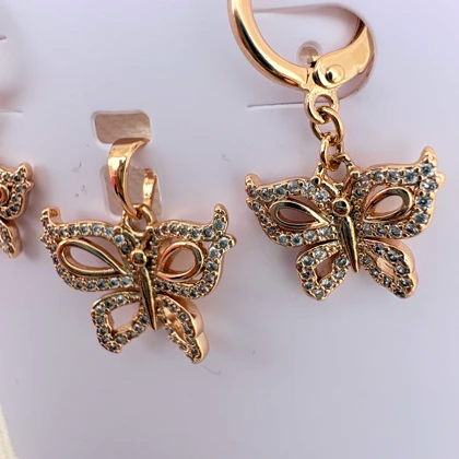 نیم ست پروانه برجسته ژوپینگ بدون زنجیر