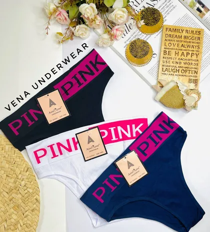 شورت کبریتی سیملس طرح PINK وارداتی
