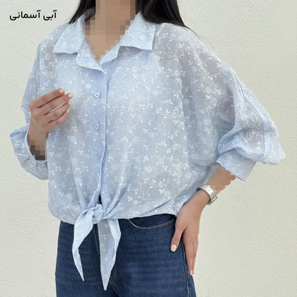 شومیز زنانه گره‌ای طرح گل | آی بولک
