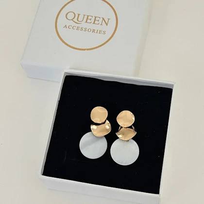 گوشواره زنانه صدفی کوچک کد 753