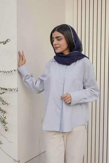 شومیز لینن اسلپ مدل رنگین کمون