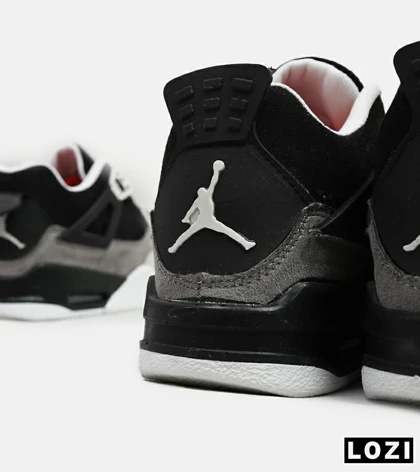 کتانی ساق‌دار بزرگ پا طوسی مشکی Nike air jordan 4