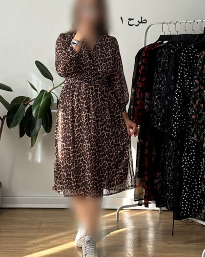 پیراهن حریر سرمه سری 18