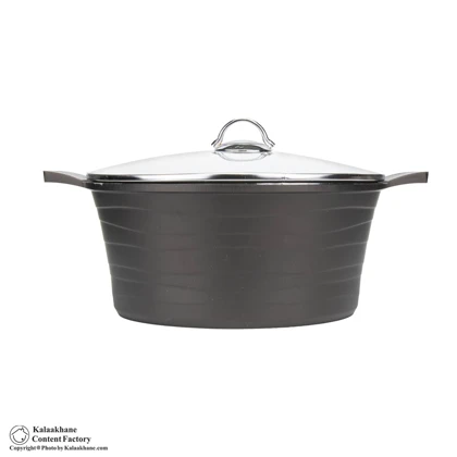سرویس قابلمه چدن تاپ تفلون مدل آلفا کلاسیک 8 پارچه
