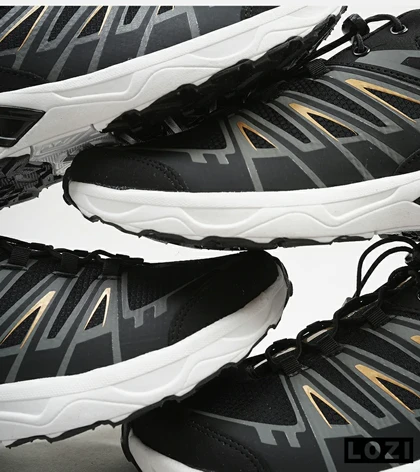 کفش کتانی بزرگ پا مشکی طلایی سفید Salomon X ULTRA