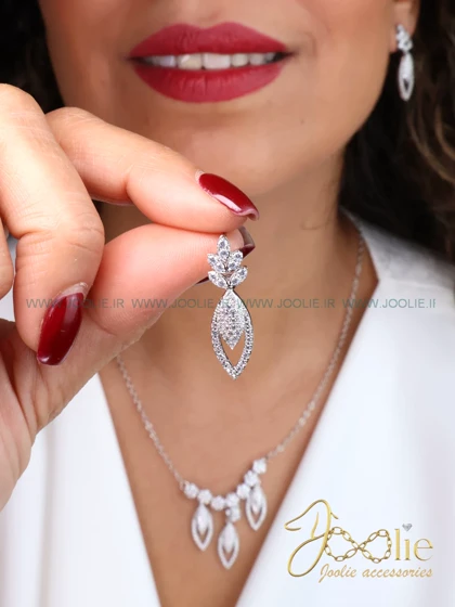 نیم ست گردنبند گوشواره زنانه طرح طلا کد S5112