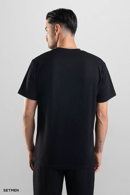 تیشرت مردانه ژاکارد یقه گرد