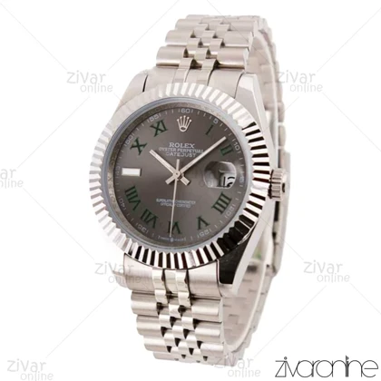 ساعت رولکس دیت جاست ویمبلدون مردانه سیلور صفحه طوسی 102957