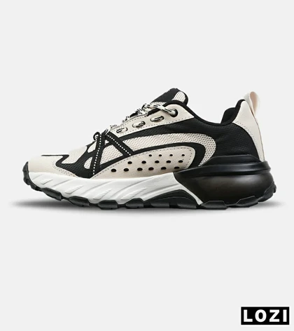 کفش کتانی طبی ورزشی کرم مشکی SKECHERS max protect v.2 مدل 8083