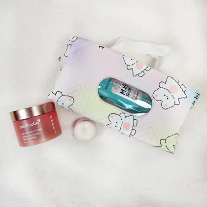 کیف آرایشی دسته‌دار طرح Rabbit مدل پنجره‌دار
