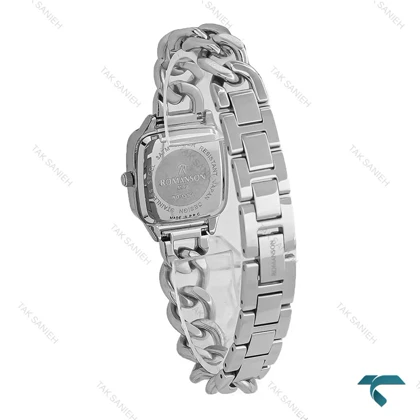 ساعت زنانه رومانسون بند کارتیه ای سیلور صفحه سبز مربعی Romanson-7297-L