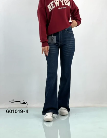 شلوار بوتکات جین آبی