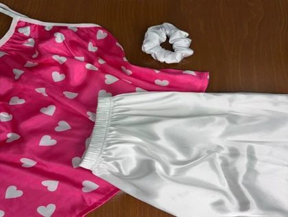 ست تاپ و شلوارک قلبی 050