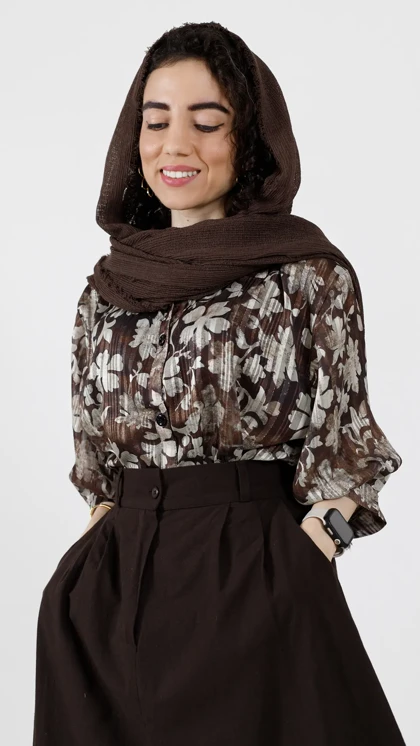 شومیز شیشه ای آستردار