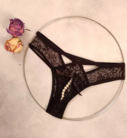 شورت توری مشکی زنجیر دار (فری سایز)