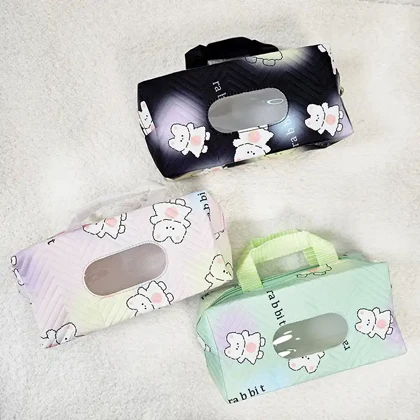 کیف آرایشی دسته‌دار طرح Rabbit مدل پنجره‌دار