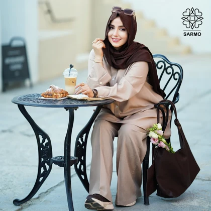 تونیک و شلوار ونوس کرم