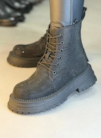 6412 - نیم بوت تمام نگین6412