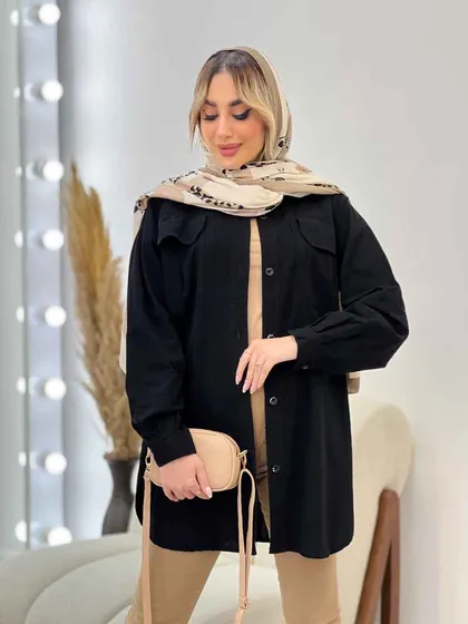 مانتو دو جیب پیله