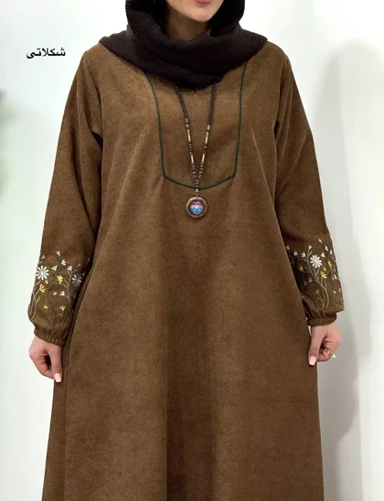 پیراهن مانتویی گلدوزی جانان 1