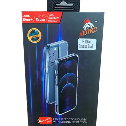 قاب آیفون 15 پرو ایکس لرد XLORD مدل Shockproof نیمه شفاف