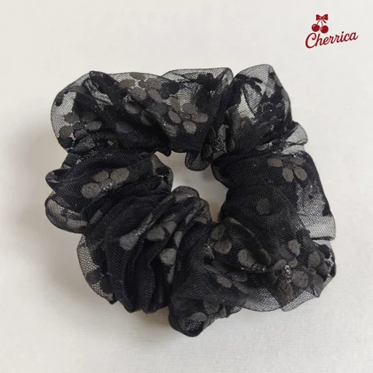 کش اسکرانچی توری بابونه مشکی کد 98