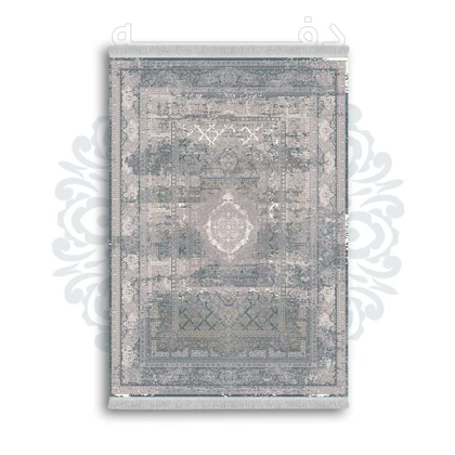 *جدید* فرشینه از جنس پارچه شانل مخمل ترک طرح فانتزی برند دفه کد 655