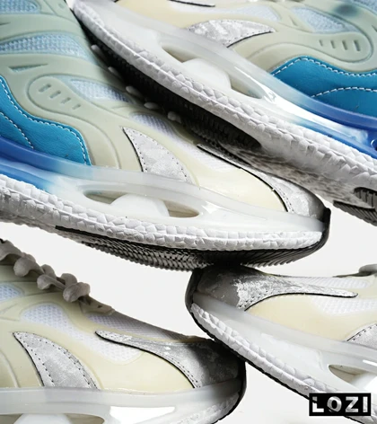 کفش کتانی مردانه آبی سفید ADIDAS Customize Run