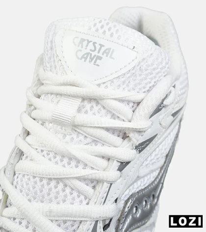 کفش کتانی مردانه و زنانه سفید طوسی Saucony pro grid omni 9 مدل 8634