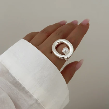 انگشتر زنانه مینیمال مروارید کد 967