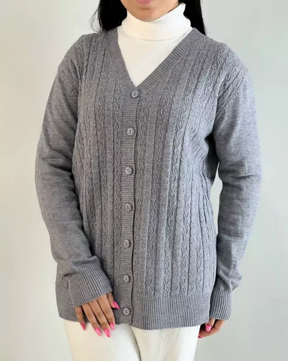 ژاکت بافت جلو دکمه گپ مدل 2 کد 5516