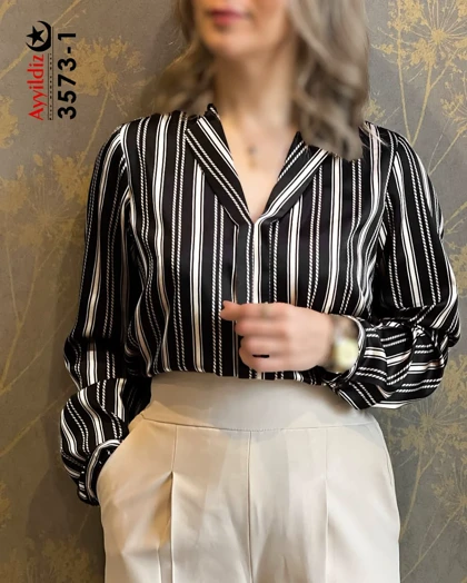 شومیز مجلسی زنانه ترند سایز بزرگ کد 3573