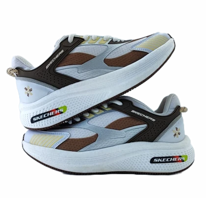 کفش اسپرت و روزمره مردانه برند اسکچرز Skechers مدل مانستر مشکی سفید قهوه‌ای کد 382