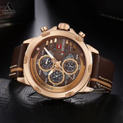 ساعت نیوی فورس بند چرمی Naviforce 9110M