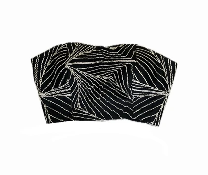 کراپ Black satin