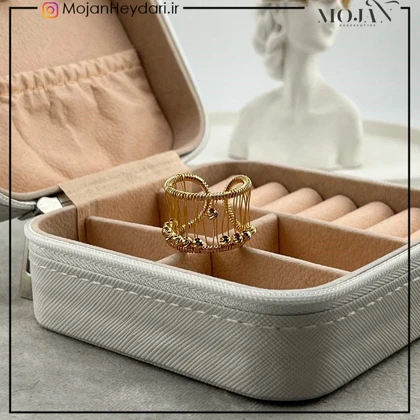 انگشتر زنانه آبکاری نقره رنگ ثابت کد ta10010