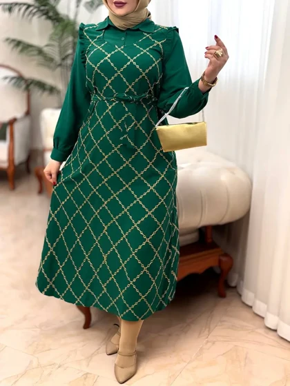 پیراهن طلاکوب نارین 3149