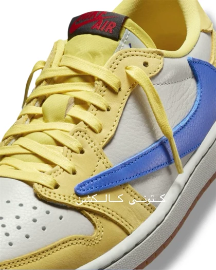کتانی نایک ایر جردن وان لو تراویس اسکات قناری Nike Air Jordan 1 Low Travis Scott CANARY